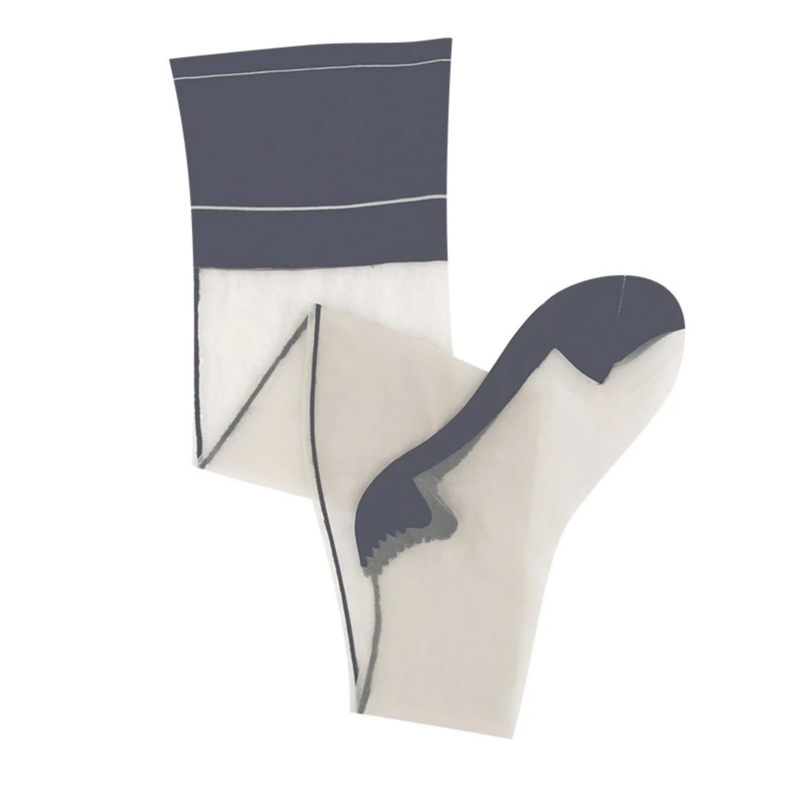 Nxnb Women's Gray Sexy Stockings Back Line Seamed Thigh High Stockings Reinforced Heel Stretchy Nylon Pantyhose Hosiery (Gray)