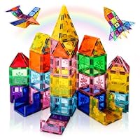 Xekel 40PCS Magnetic Tiles, Magnetic Building Blocks 3D Kids Toys, STEM Educational Toys Travel Sets for Kids Game Building Preschool Construction Toys for 3+ Years Old Girls and Boys Gifts