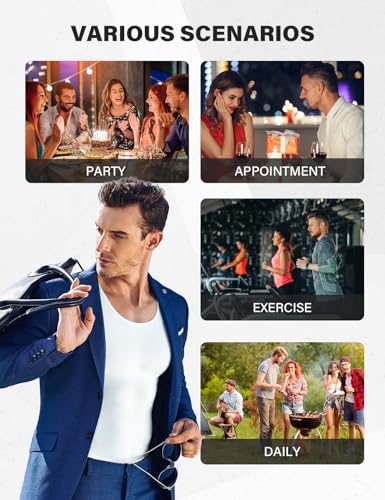 Arjen Kroos Camiseta Reductora Hombre Chaleco Faja para Hombre Sin Mangas Camiseta de Compresión Adelgazante Moldeadora Blanco S