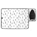 Encasa Homes Alfombrilla de Planchar (70x50 cm) con Acolchado de 3mm y Soporte de Plancha de Silicona para Planchar a Vapor sobre la Mesa o la Cama - Resistente al Calor, portátil - Flecha Negra