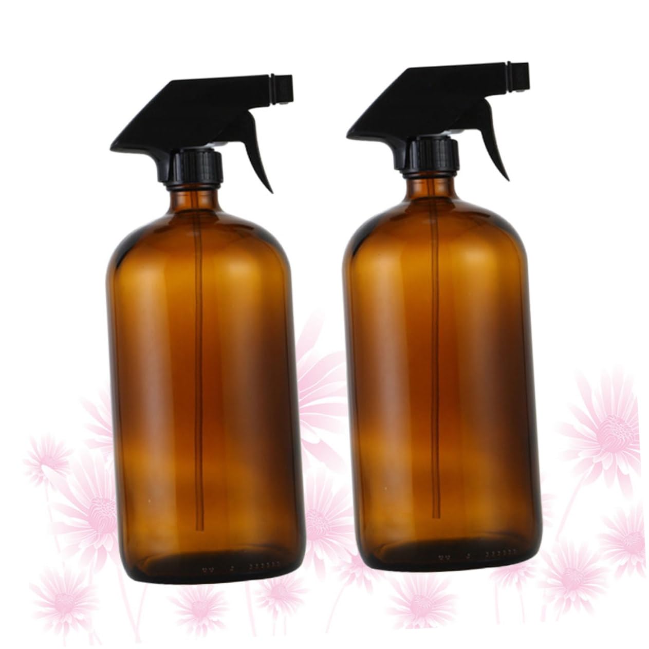 Healvian Wiederbefüllbare Glas Sprühflasche 500ml Braun, 2 Stück | Tragbar und Wiederverwendbar, Leerer Behälter für Outdoor und Hautpflege, Passend für Parfümflüssigkeiten