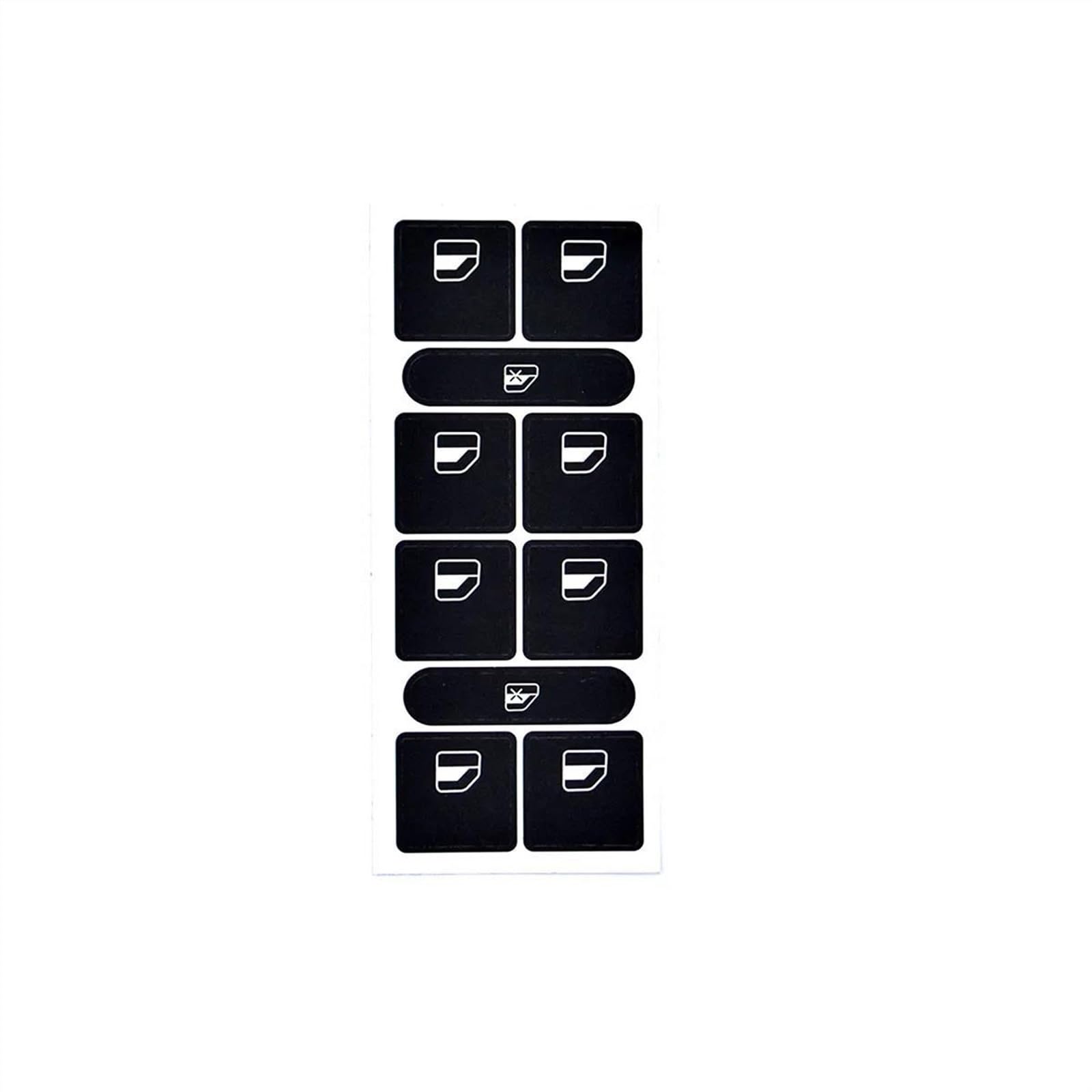 Car Switch Cover Compatible with Vw for Touareg 2004-2009 Car Steering Wheel Windows Headlight Climate Switch Worn Button Stickers(4)