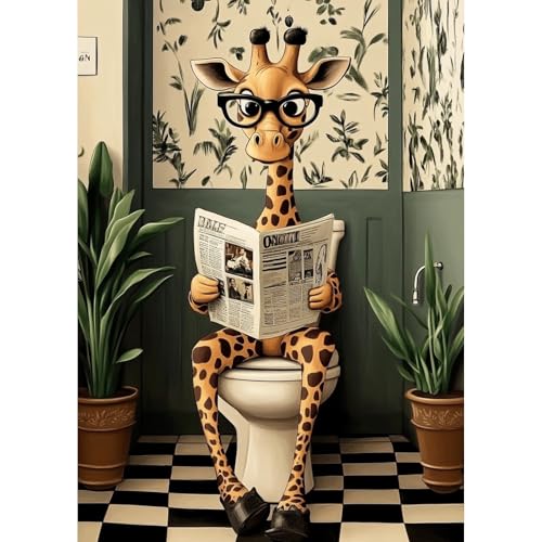 TOSTOG Diamond Painting Kit Completo,Jirafa DIY Diamante Cristal Bordado Punto de Cruz Painting Pinturas para Adultos Decoración Pared Hogar 30x40cm