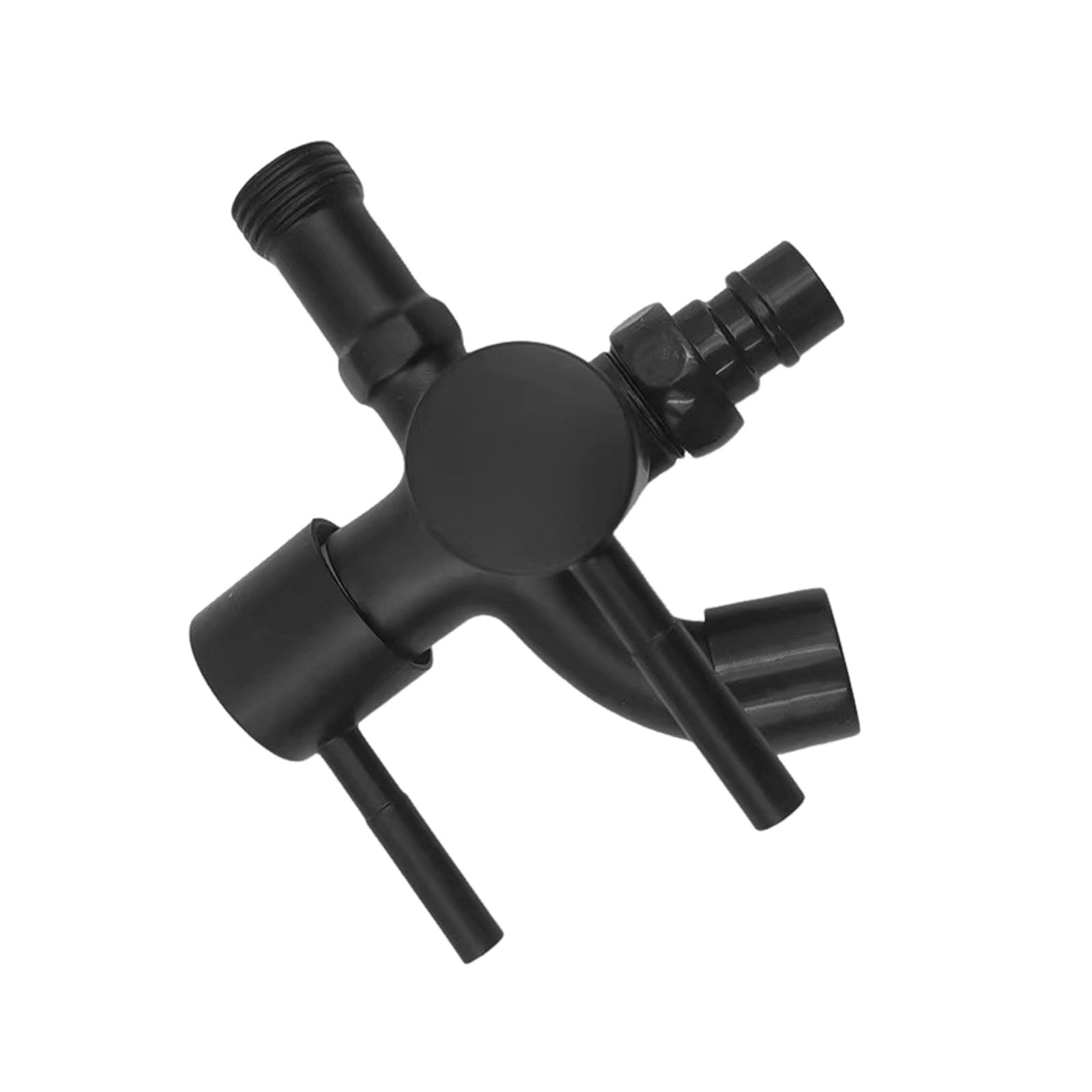 Podwójny kran ze stopu 1/2", uniwersalny, podwójny kran, czarny kran ogrodowy, 2 w 1, wielofunkcyjna armatura do ściany, łazienki, narożnika, ogrodu, kranu zewnętrznego, na balkon