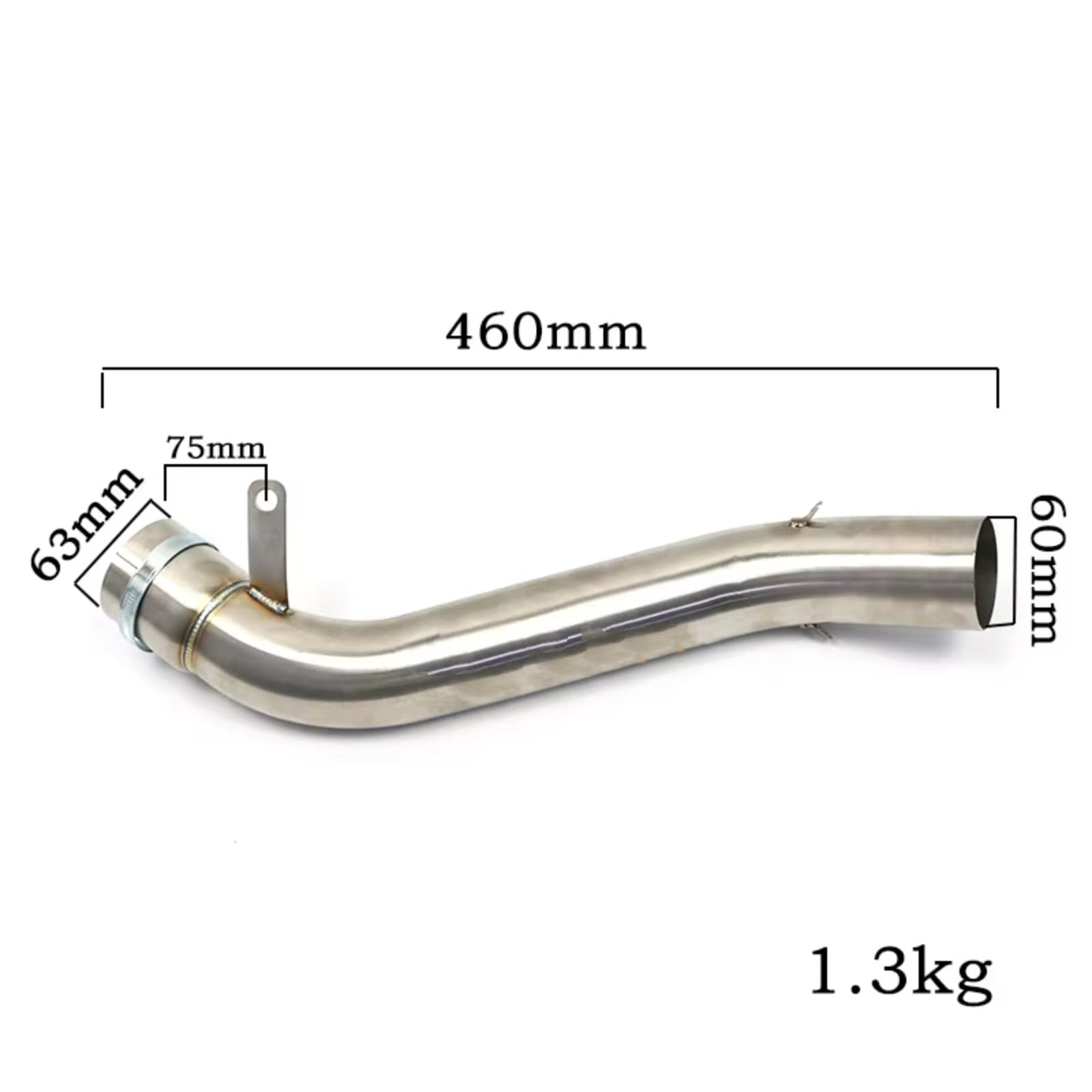 Motorrad Slip-On Auspuff Für CB650F Für CBR650F 2014-2018 Für CB650R Für CBR650 2019-2022 Motorradauspuff Modifiziertes 60 mm Interface Mittelverbindungsrohr Slip On