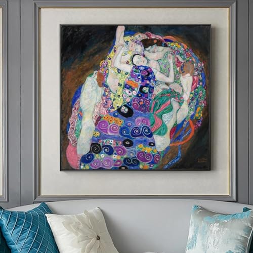 Impression Gustav Klimt La Vierge 80x80 cm pour habiller un mur vide avec cadre