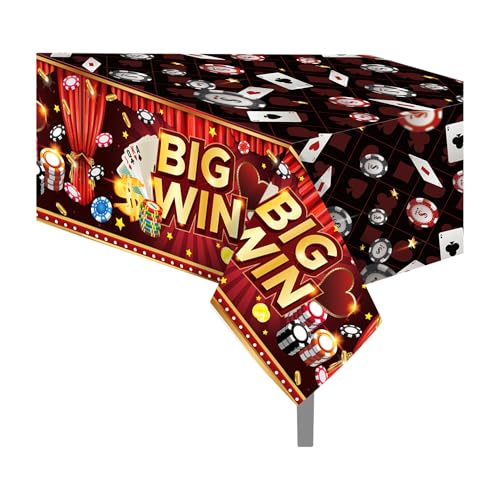 CC HOME 1Pc Casino Poker Card Party Plastic Tablecloth 54...