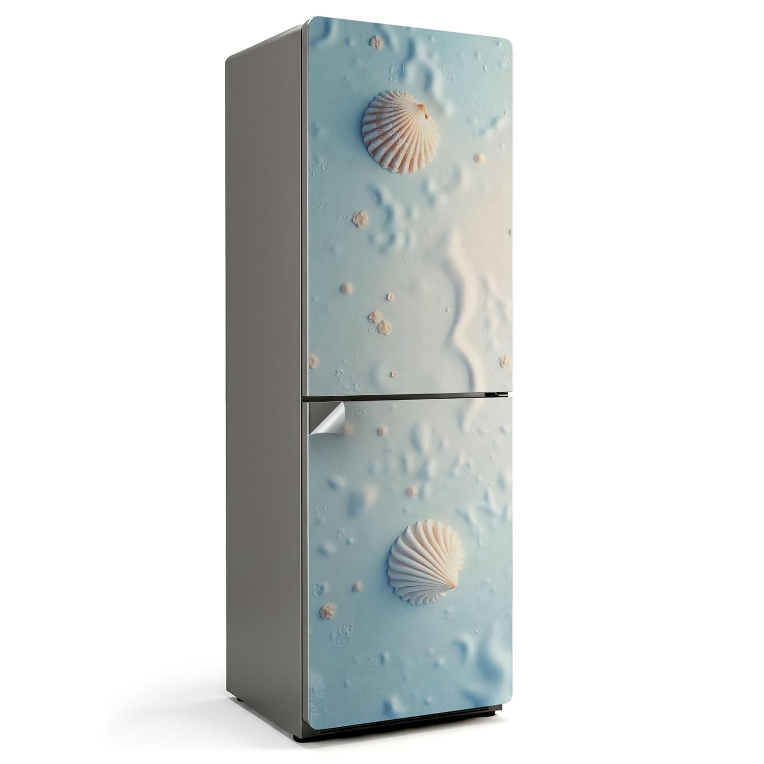 Décalcomanie sticker couvrant entièrement frigo 60x180 cm sable