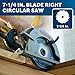 BOSCH CS10 15 Amp Circular Saw 7-1/4 Inch Blade 0-56 Degree Bevel Capacity, 120 Volt
