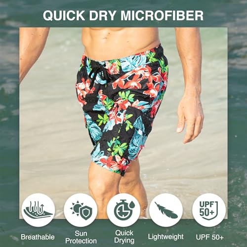 Image of Kanu Surf Men's Big Viper Extended Size Stripe Swim Trunk