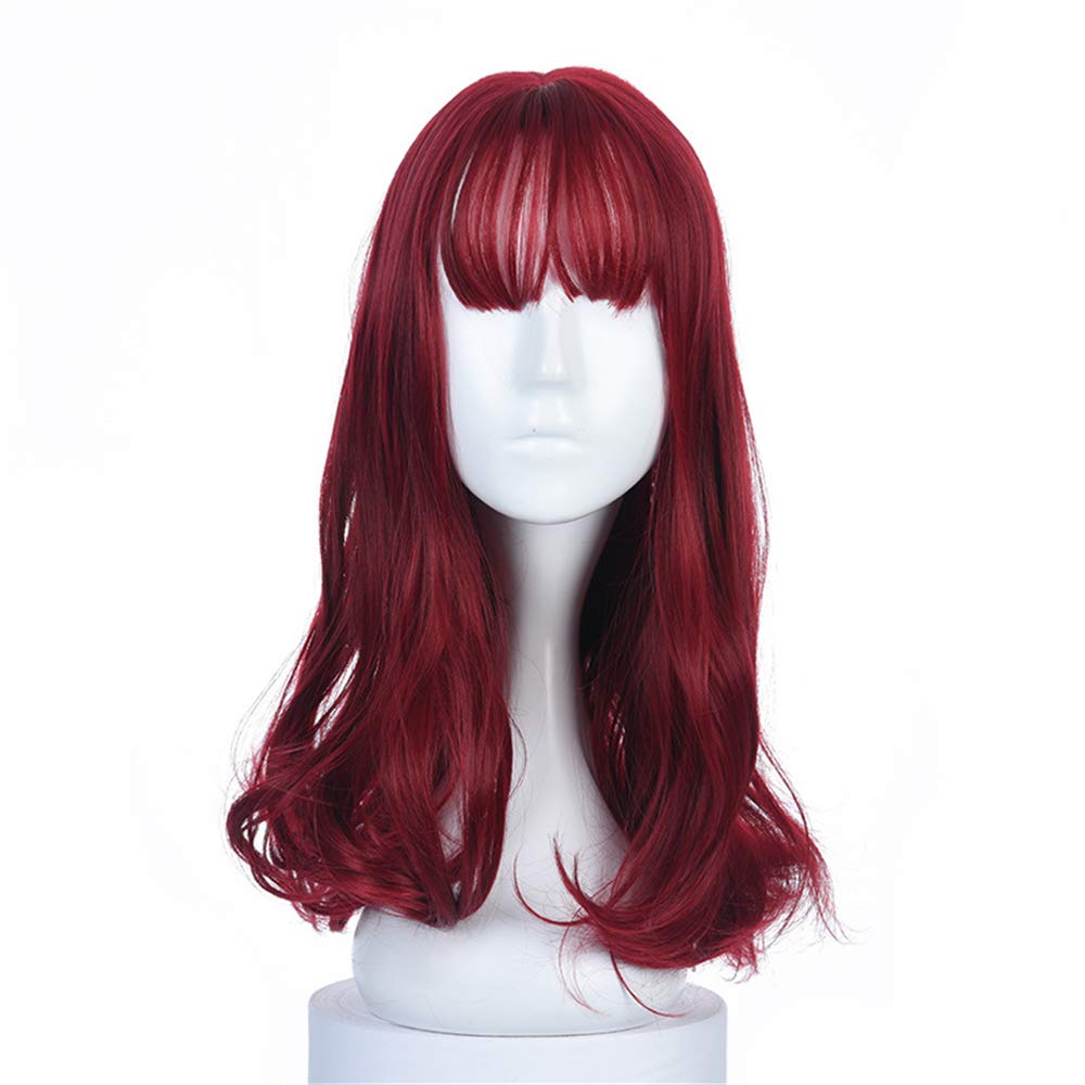 Perruque cheveux longs bouclés rouge pour look de soirée