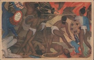 Diego Rivera Fresco: The Sacred Wars, National Palace MEXICO CITY, Original Postcard