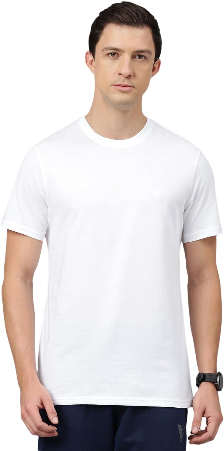 Sponsored Ad - Men's Cotton Regular Fit Solid T-Shirt Crew Neck, Short Sleeves