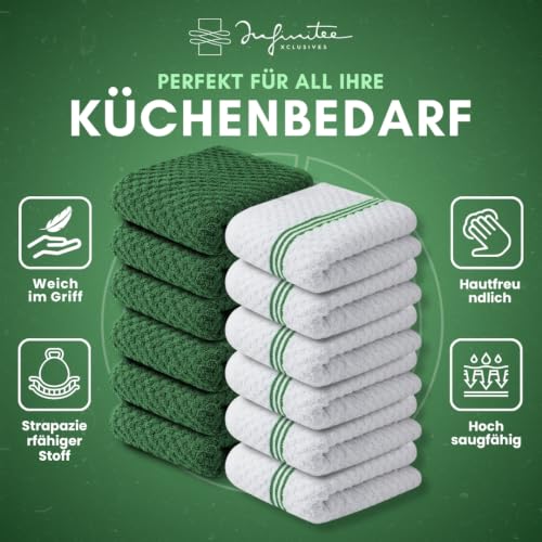 Infinitee Xclusives Geschirrtücher 12er Set, 38x64cm Küchentücher – Ansicht 4