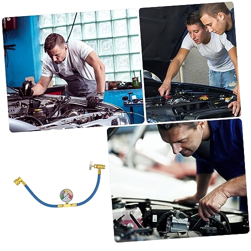 Kit de carga para refrigerante de auto con manómetro miniatura 7