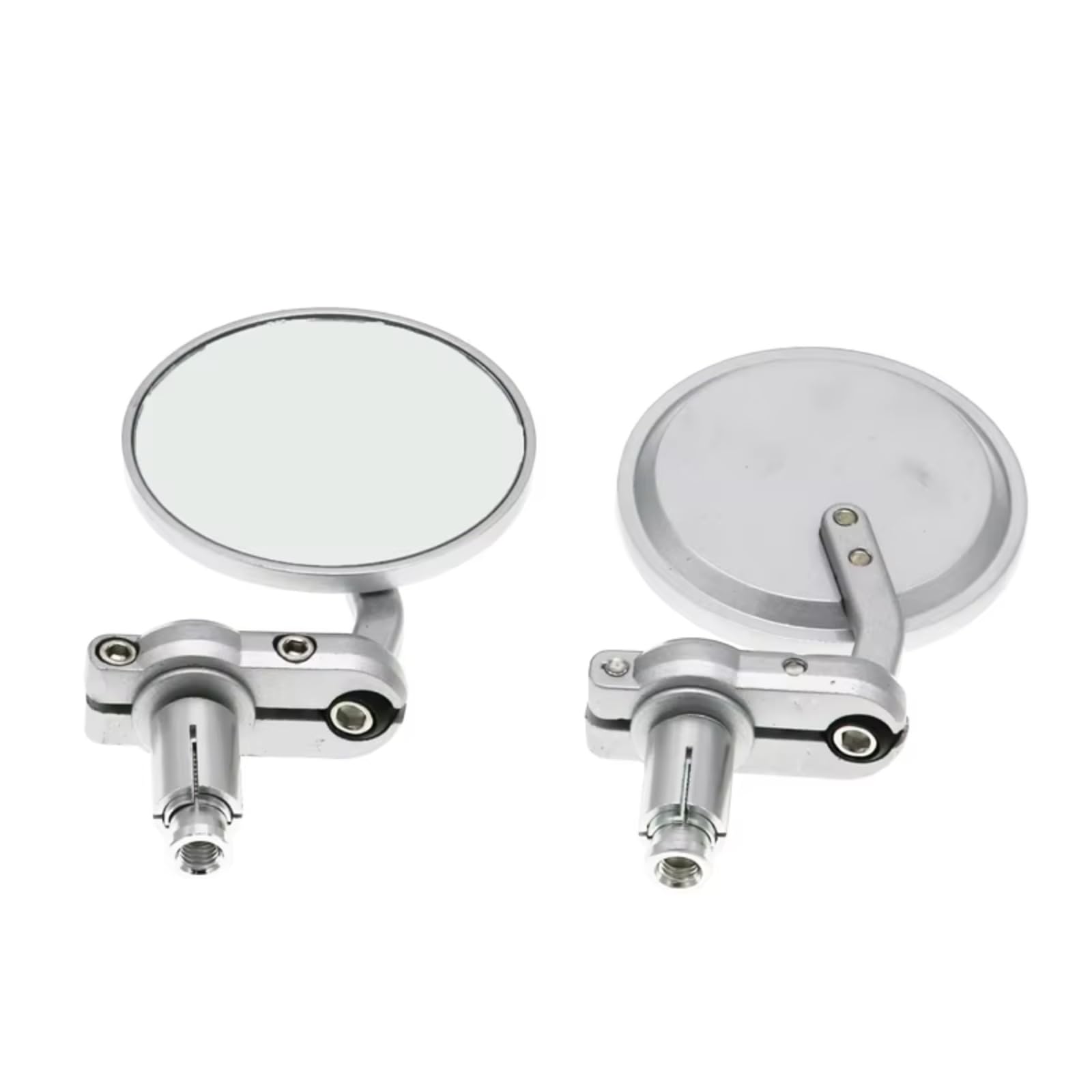 Rétroviseurs universels moto de guidon 22mm en finition silver