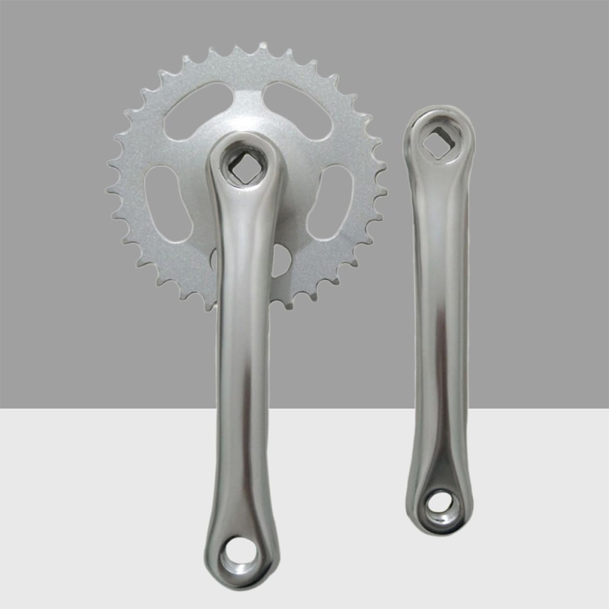 KOMBIUDA Guarnitura per Bicicletta in Lega di Alluminio 170mm Corona da 38 Denti Pedivella Argento Accessori per Bici off-Road