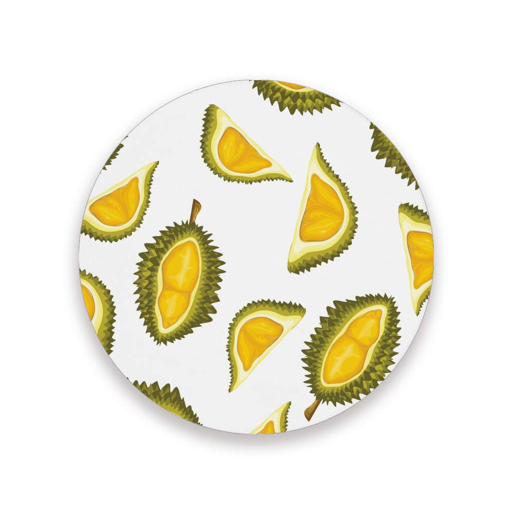 Sous-verres absorbants en céramique jaune durian contre les traces d'eau