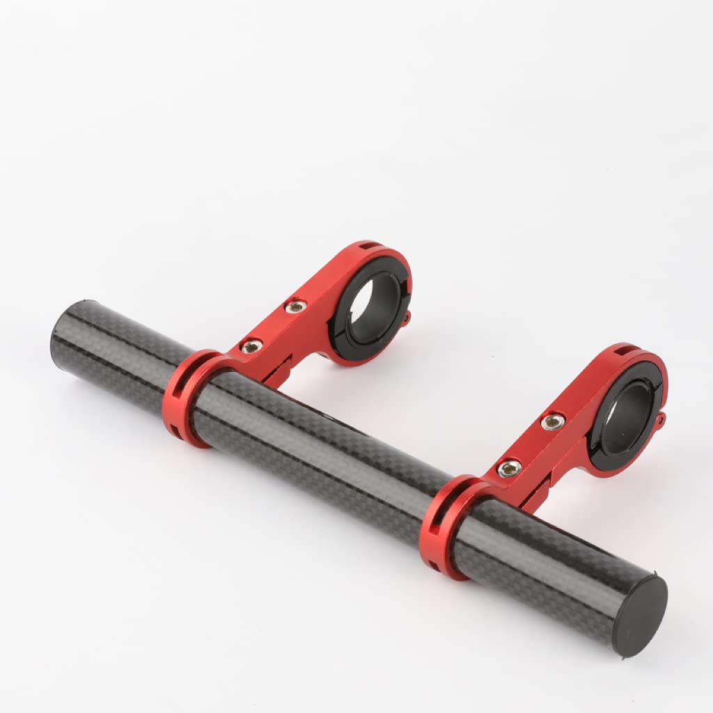 Eyours 7.88” Double Handlebar Extender for Bike with Carbon Fiber Mount Holder Saving Space for Bicycle Accessories Flashlight Lamp Phone