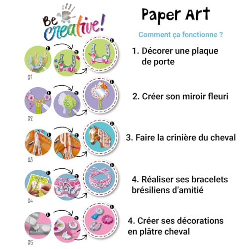 Ravensburger – Be Creative – kit activités Horses – 10 créations – Thème Cheval – Décoration – Loisir créatif – Activité détente et créative – Dès – 238751 - vue 7