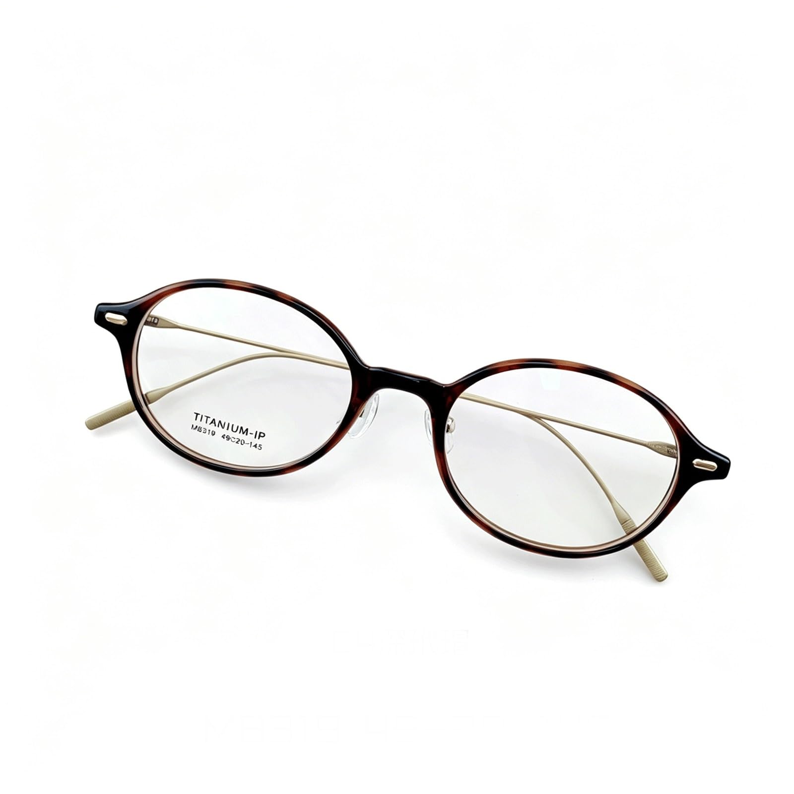 KLJUddGY Oval Eyewear Frames Small Non Prescription Eyeglasses Spectacles for Computer Full Rim Reading Glasses Stylish Accessories(Tortoiseshell)