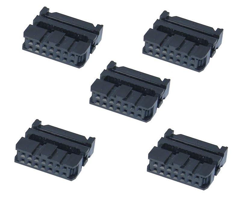 14 Pin Straight Female IDC Socket Connector - 2.54mm (FRC Connector) - Pack of 5-image-12