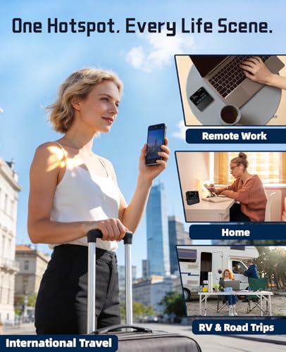 Image of FREEBOT Portable WiFi Hotspot for Travel | 100GB US Data for 90 Days | 4G Mobile Hotspot, Built-in 5000mAh Battery, Supports 10 Devices, Qualcomm Chipset, Coverage in 120+ Countries,No SIM Card