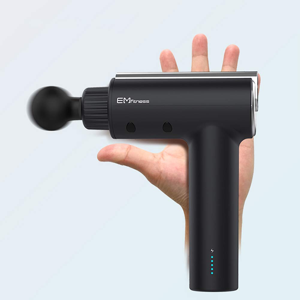 Pistolet De Massage Musculaire Masseur Électrique À Main Masseur De Soulagement Musculaire des Tissus Profonds Masseur À Percussion Ultra Silencieux À 5 Vitesses avec 6 Têtes De Massage Et Écran LCD