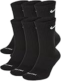 Nike Crew Socks (6 Pair) (US, Alpha, X-Large, Regular, Regular, Dri-Fit Black)