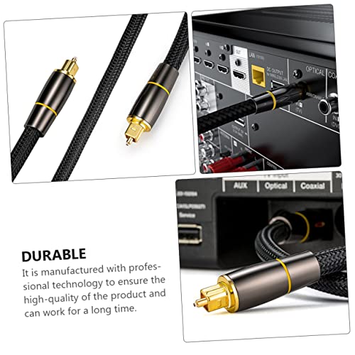 Cable de audio óptico digital de 2 metros con conector macho para sistema de sonido y HDTV pack 2 4