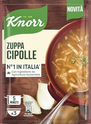 Knorr Zuppa Cipolle, Piatti Pronti Knorr con Verdure da Agricoltura Sostenibile, Senza Coloranti, Fonte di Fibre, 61 g