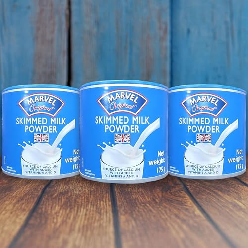 Marvel Original Dried Skimmed Milk Powder 175g (Pack of 3) | High in Protein |Non-Fat Instant Milk Powder | Dessert Ingredient | Source of Calcium - Your Perfect Dairy Solution