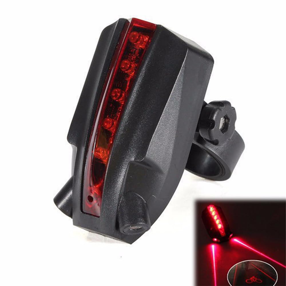 AOTULIGHT Bike taillight Super Bright 2 Laser + 5 LED Bike taillight Projection Parallel taillight Mountain Bike Riding Safety Warning Light Mountain Bike Riding Waterproof taillight