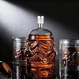 Whiskey Decanter Set,Transparent Creative Bottle Whiskey Decanter Set for Men Scotch Bourbon Christmas Valentine's Day Gifts for Men Dad Husband Boyfriend
