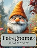 Cute gnome: Coloring book for kids 225 pages