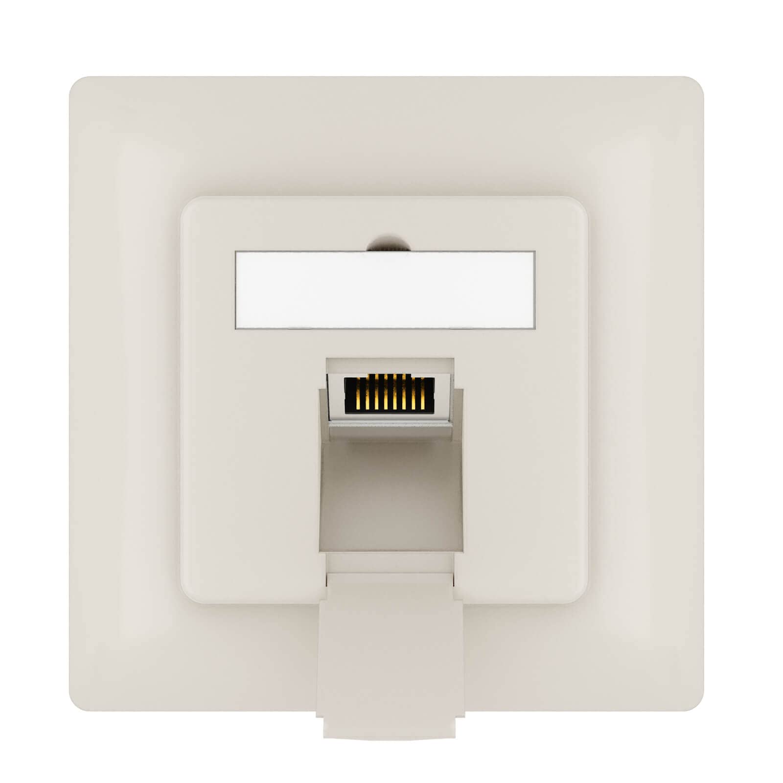 hb-digital Lot de 5 prises réseau CAT 6a pour câble de pose CAT.8 CAT.7 CAT.6A CAT.6 CAT.5 avec 1 port RJ45 | Boîte de données universelle EIA/TIA 568A&B 8P8C Gigabit Ethernet RAL9010 Blanc pur