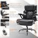 VUZI 700lbs Big and Tall Office Chair-Large Computer Chair with Adjustable Lumbar Support 3D Flip Arms Plus Size Wheels, High Back Executive Desk Chair, Heavy Duty Metal Base, Thick Padded Wide Seat
