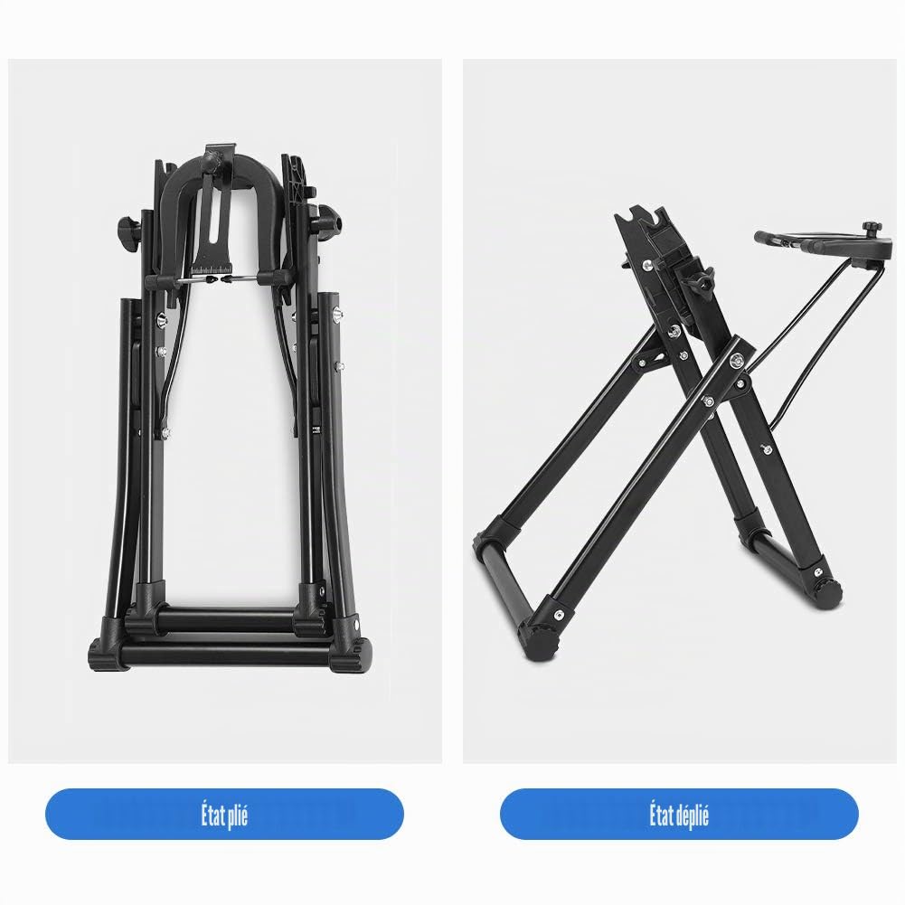 Support de Centrage de Roue Vélo Pliable, Stand de Réparation pour Roue 16 à 29 Pouces, Centreur de Roue Arrière
