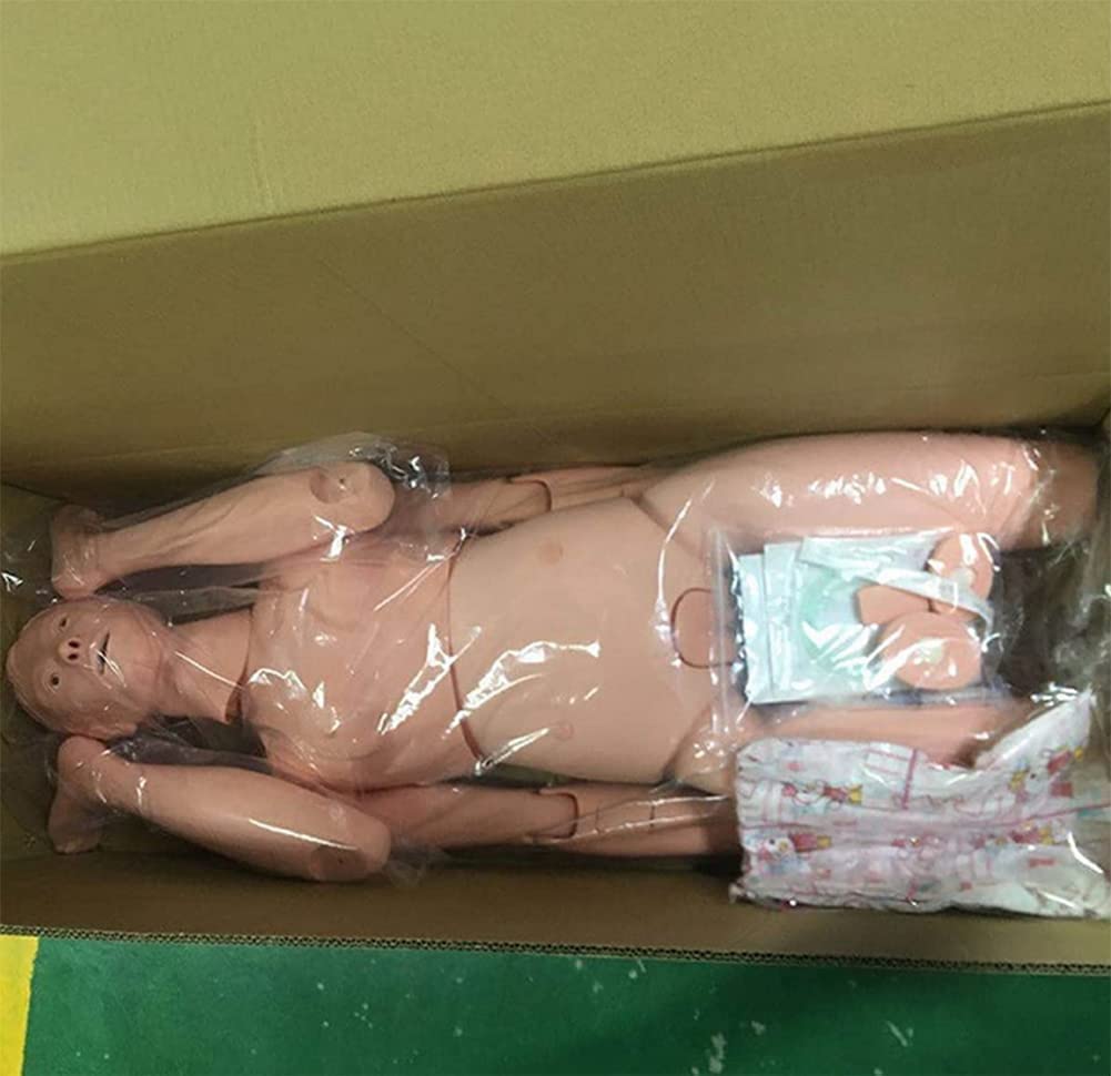 1,5 m Lebensgröße Patientenpflege Manikin Training CPR Simulator Männer und Frauen Austauschbare Still-Manikin für medizinische Pflege, Bildung, Unterricht, PVC