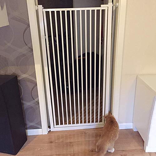 Barrière de sécurité chien extra haute blanche de 80 à 130 cm ajustable