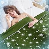 inhand Cooling Blanket Queen Size (90'x90') - Cooled Blankets for Hot Sleepers - Q-Max 0.45 Lightweight Breathable Summer Blanket for Sleeping Night Sweats to Keep Cool in The Heat -Wild Fern Green