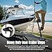 Heavy Duty Boat Trailer Steps, 500lbs Load Capacity Non-Slip Boat Ladder with Long Handrail, Universal Fit with 3 Mounting Angle Options, Anti-Rust and Anti-Corrosion for Deep V Bass Boats(3 Step)