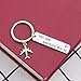 ENSIANTH Safe Trip Wherever You Go Keychain Safe Travels Keychain Flight Attendants Gift Pilot Jewelry Aviation Gift (Safe Trip Keychain)
