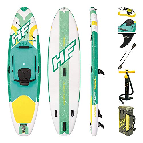 Bestway Hydro-Force SUP Freesoul Tech Stand-up-Paddling Board aufblasbar mit Sitzfunktion, 340x89x15...