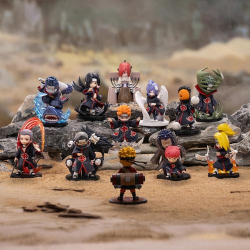 Image of POP MART Naruto: Shippuden Series Battle Against Akatsuki Themed Blind Box Figures, Collectible Toys Home Decorations, Holiday Birthday Gifts for Girls and Boys, Whole Set