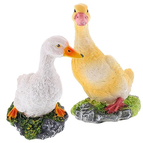 TOYANDONA 2pièces Figurine Décorative Réaliste pour Jardin Statue Ornement pour Étang Décor Vivant pour Cour Décor Simulé pour Bassin