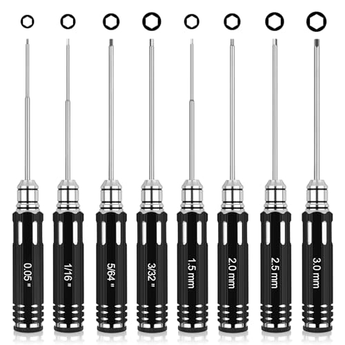 RC Tool Kit,8PCS RC Hex Screw Driver Set with 3/23