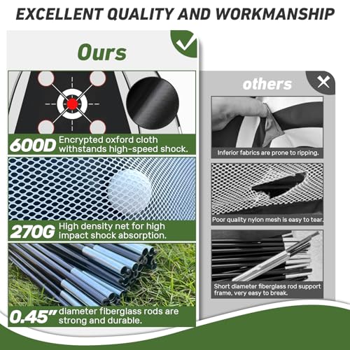 image for KLAODOT Golf Net with Practice Mat,Golf Hitting Aid Nets 10x7FT for Ba