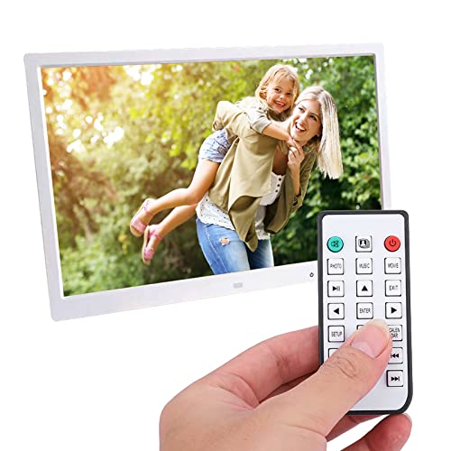 17In Hdmi Portable Movie Player Digital Photo Frame,1709T Digital Album Supports For Video, Picture Playback, Music, Clock Calendar, Remote Control(White#7) #TOP7