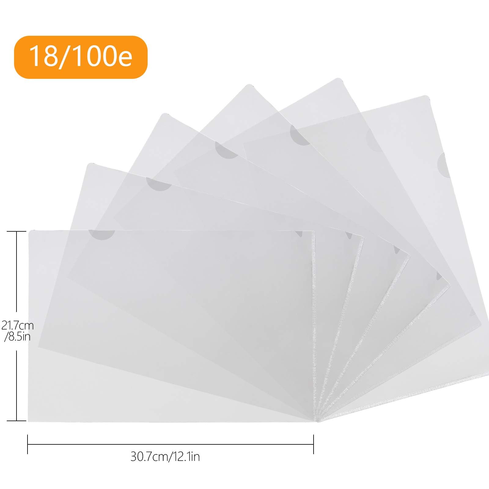 ASelected 60 Stück Klarsicht Aktenhüllen, Extra Stark 180µ Kunststoff Klarsichthüllen A4 Seitlich Offen Dokumentenhüllen Sichthüllen A4 für Aufbewahrung von Papier, Mappen, Büro der Schule